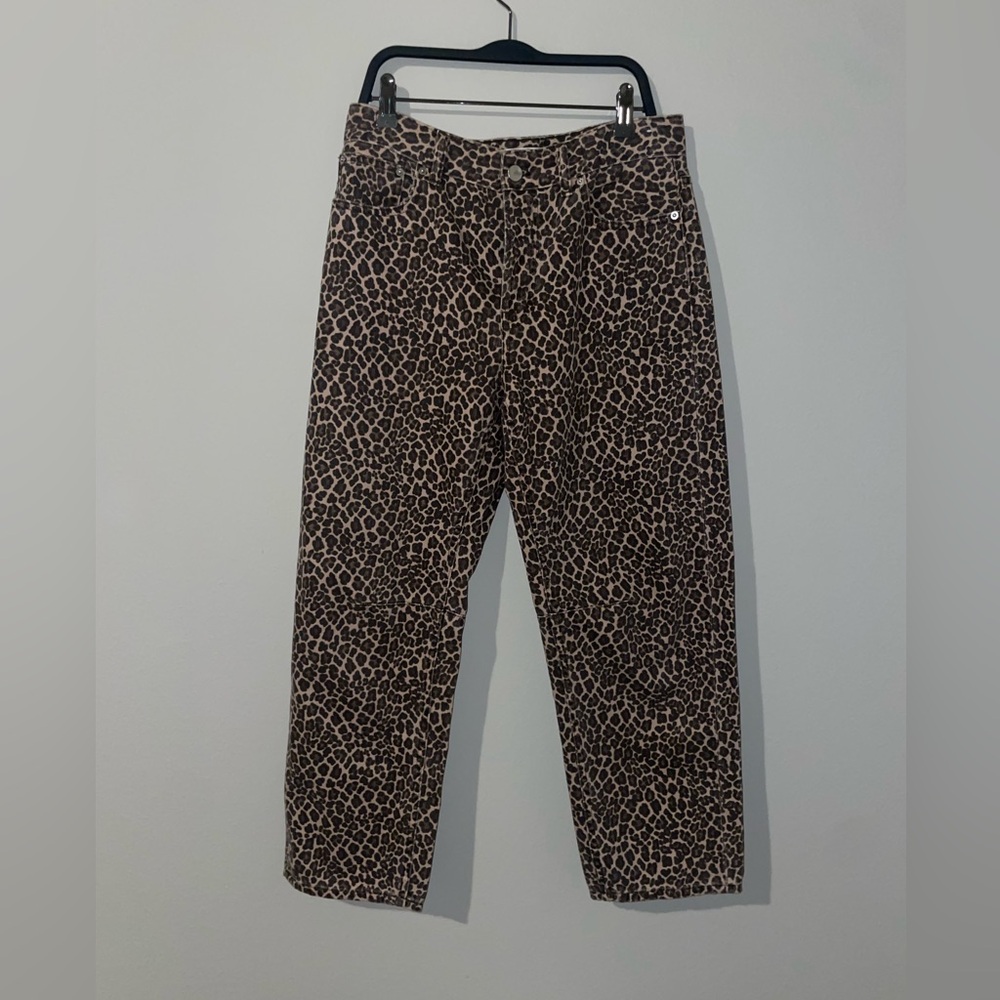 Madewell Cheetah The Darted Barrel-Leg Jean - Picture 3 of 9